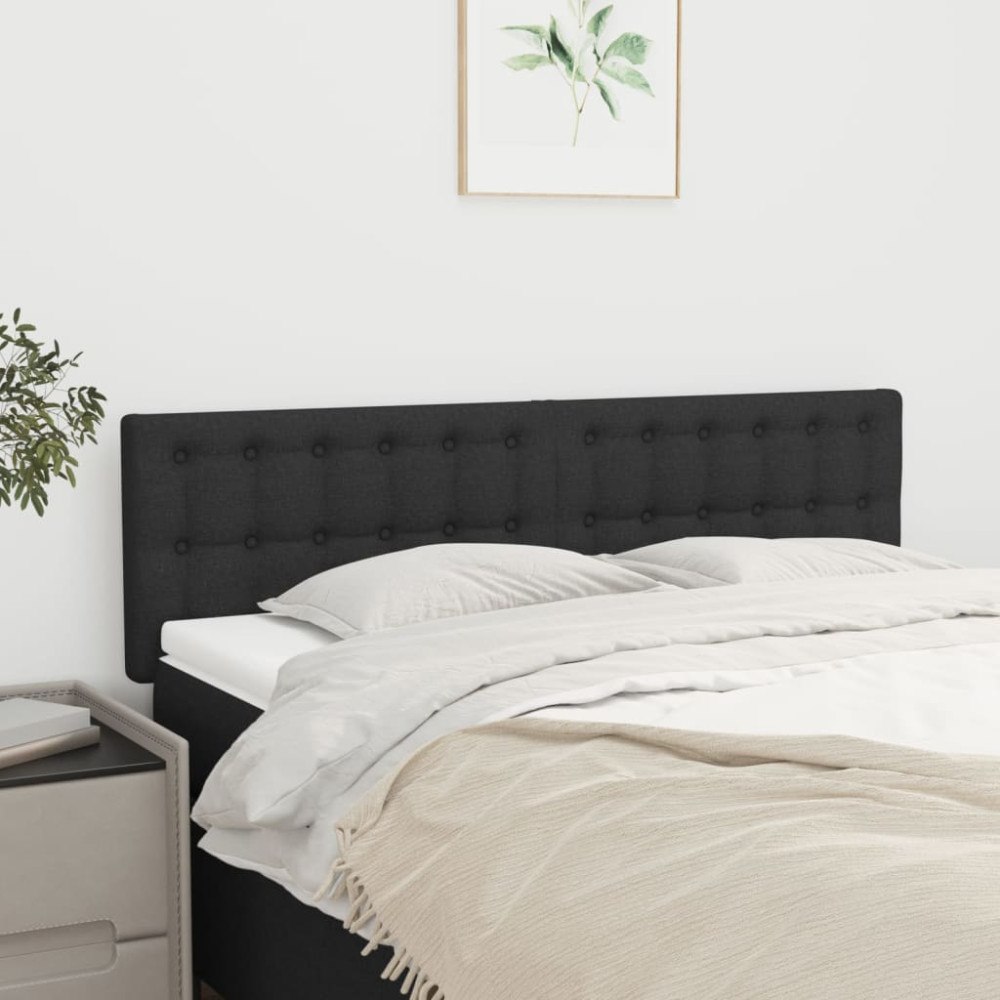 vidaXL Sänggavlar svart 144x5x78/88 cm tyg
