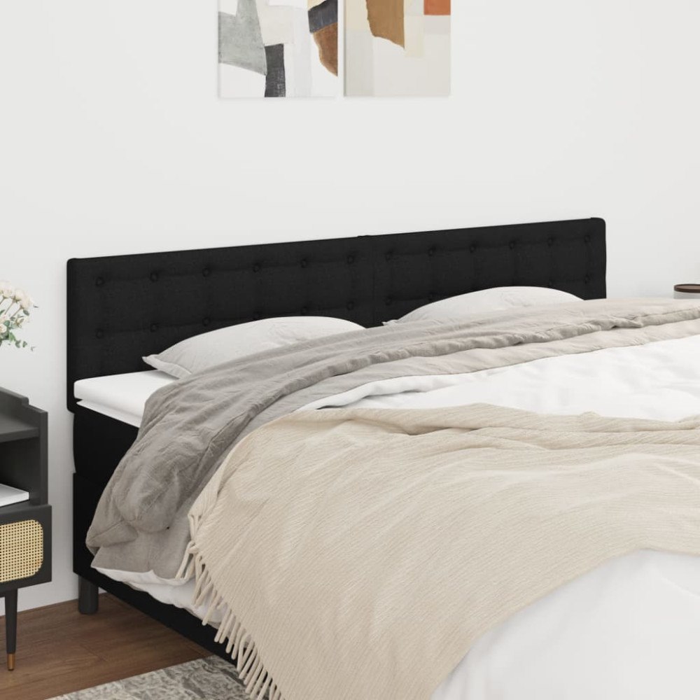 vidaXL Sänggavlar svart 200x5x78/88 cm tyg