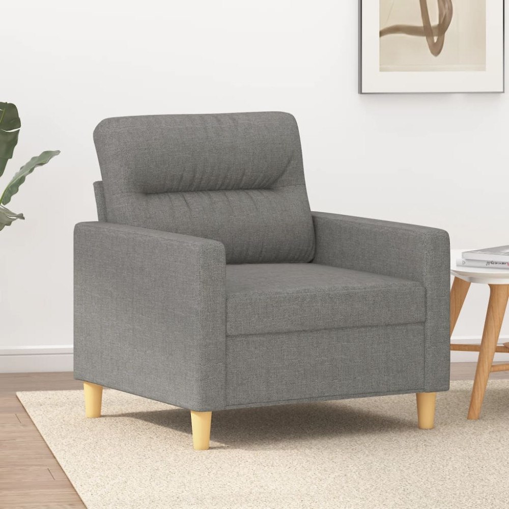 vidaXL Fåtölj mörkgrå 60 cm tyg
