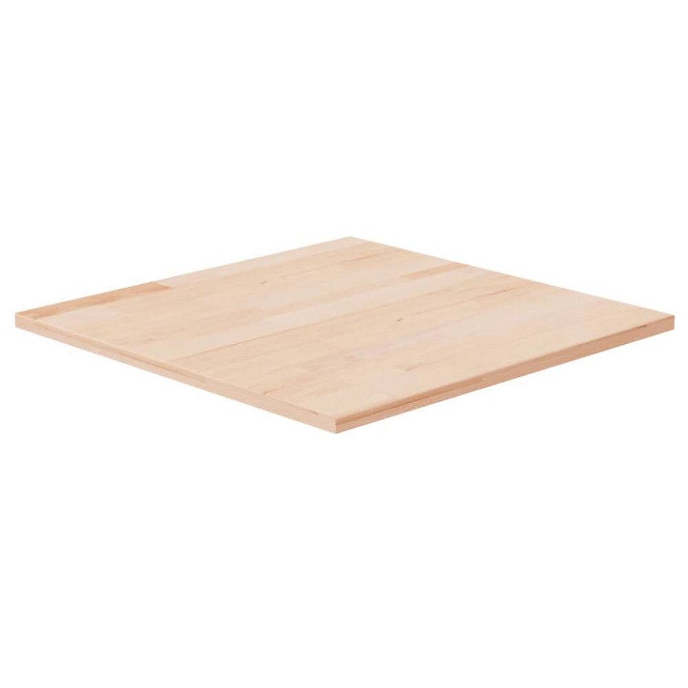 vidaXL Fyrkantig bordsskiva 50x50x1,5 cm obehandlat massiv ek