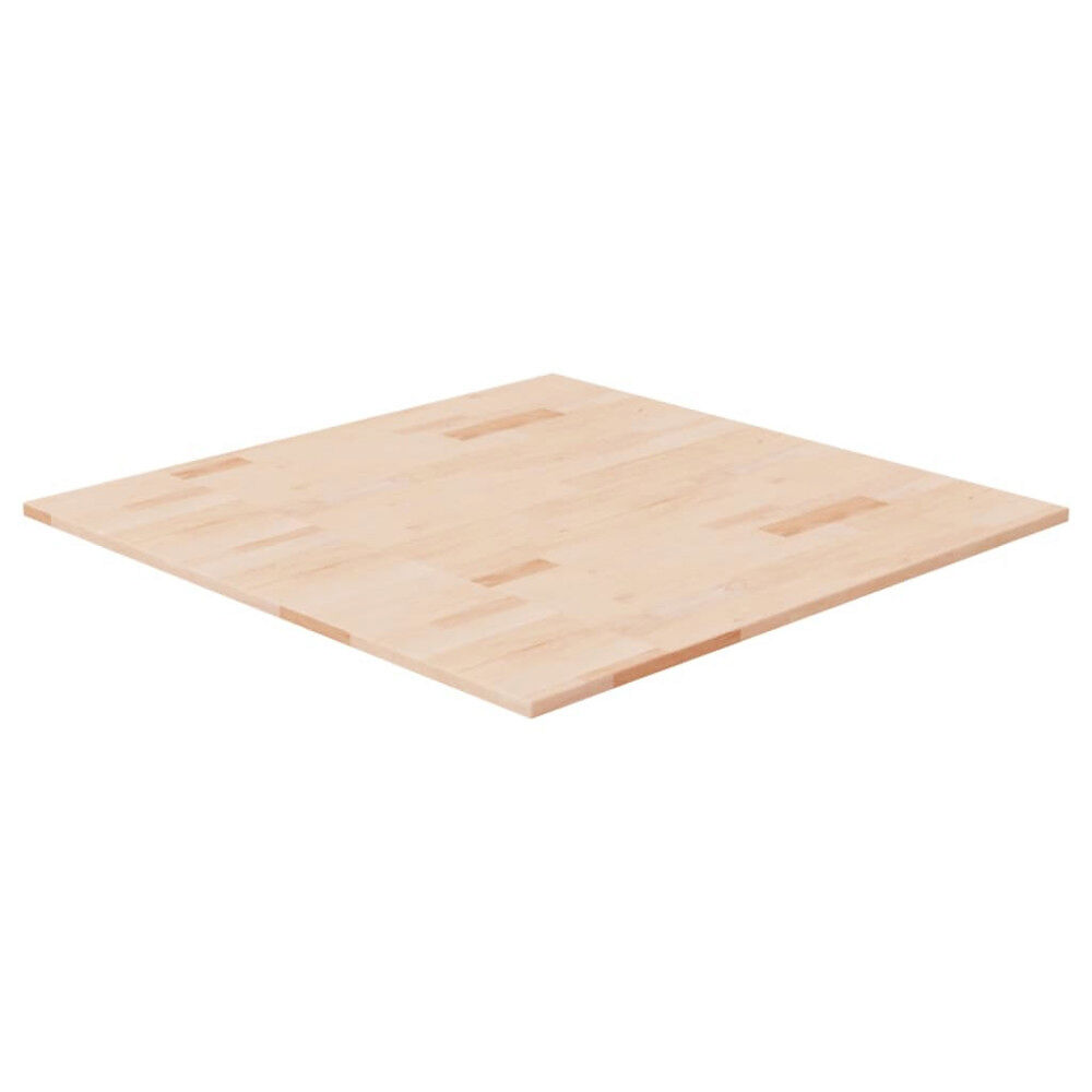 vidaXL Fyrkantig bordsskiva 80x80x1,5 cm obehandlat massiv ek