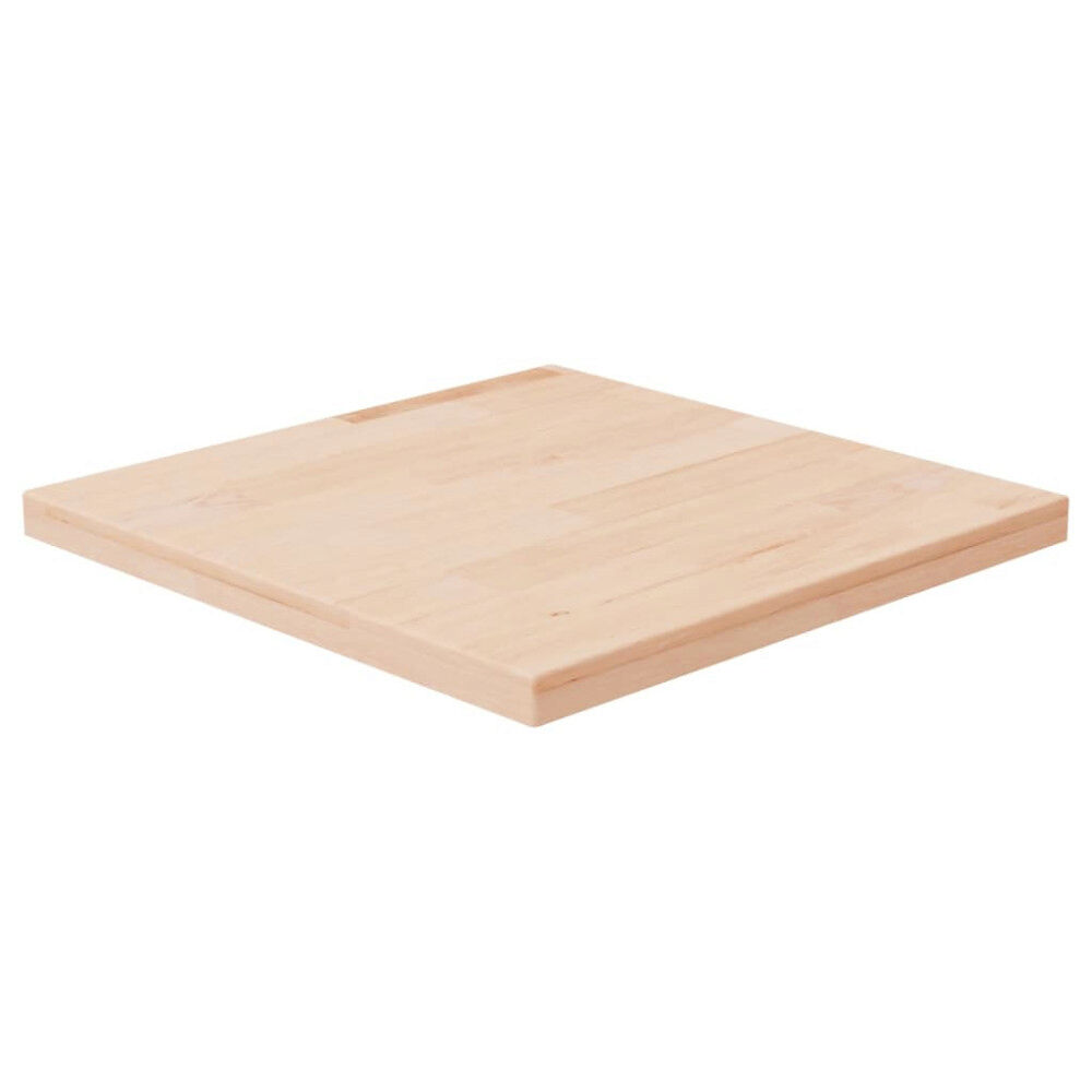 vidaXL Fyrkantig bordsskiva 40x40x2,5 cm obehandlad massiv ek
