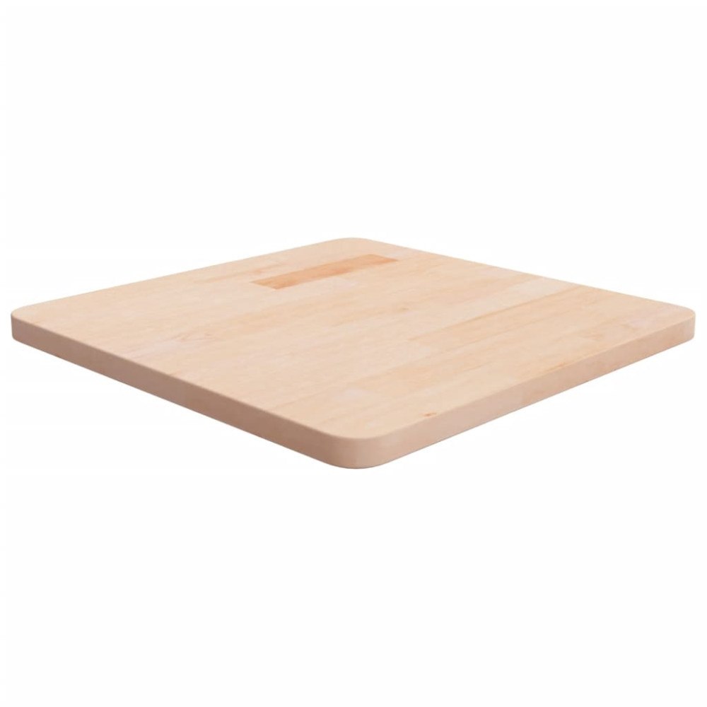 vidaXL Fyrkantig bordsskiva 50x50x2,5 cm obehandlad massiv ek