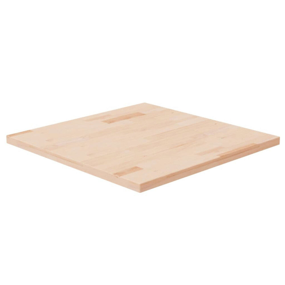 vidaXL Fyrkantig bordsskiva 60x60x2,5 cm obehandlad massiv ek