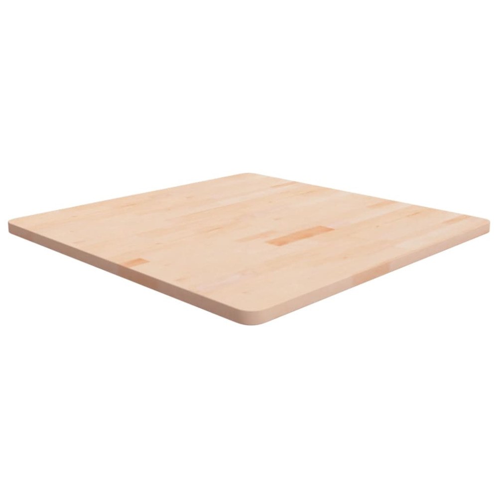 vidaXL Fyrkantig bordsskiva 80x80x2,5 cm obehandlat massiv ek