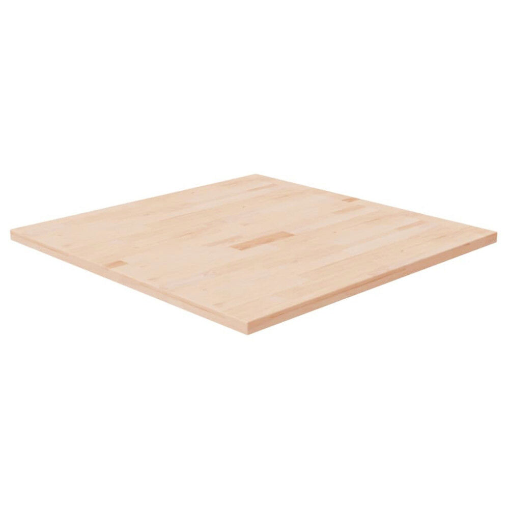 vidaXL Fyrkantig bordsskiva 80x80x2,5 cm obehandlat massiv ek