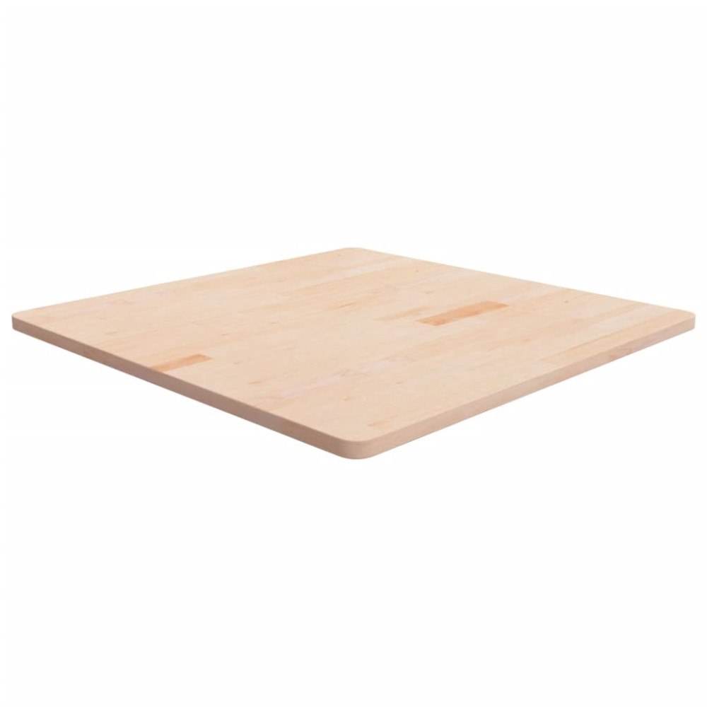 vidaXL Fyrkantig bordsskiva 90x90x2,5 cm obehandlat massiv ek