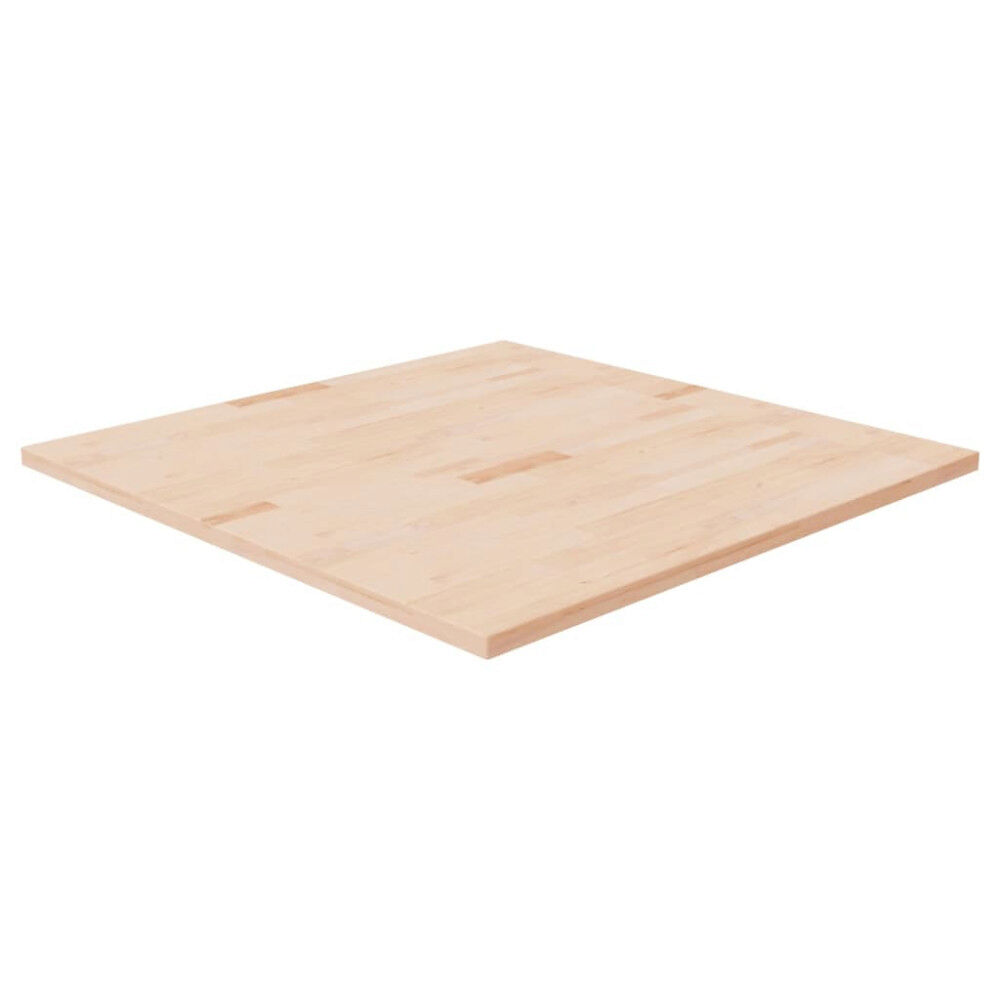 vidaXL Fyrkantig bordsskiva 90x90x2,5 cm obehandlat massiv ek