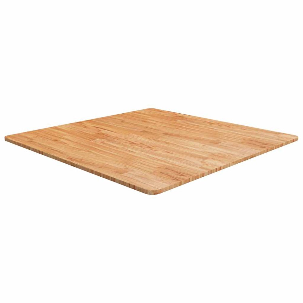 vidaXL Fyrkantig bordsskiva ljusbrun 90x90x1,5cm behandlad massiv ek