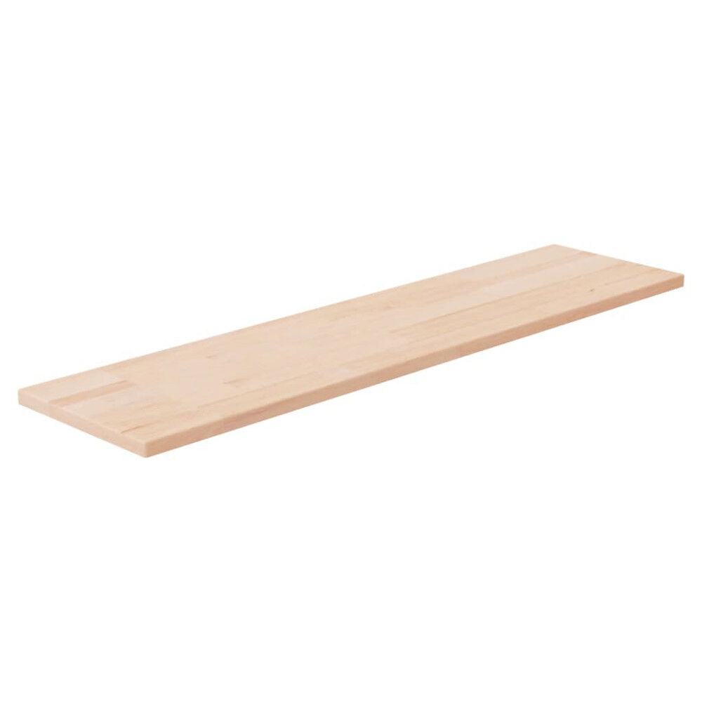 vidaXL Hyllplan 80x20x1,5 cm obehandlad massiv ek