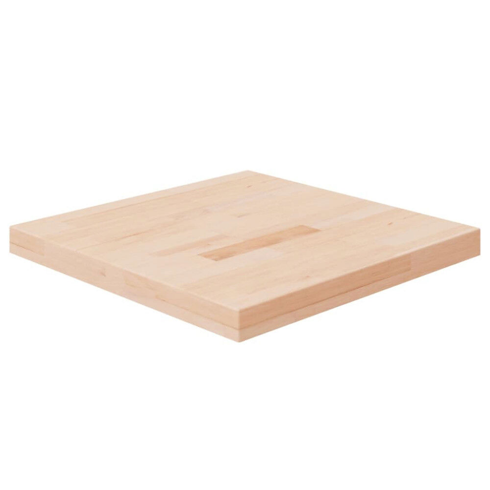 vidaXL Fyrkantig bordsskiva 50x50x4 cm obehandlad massiv ek