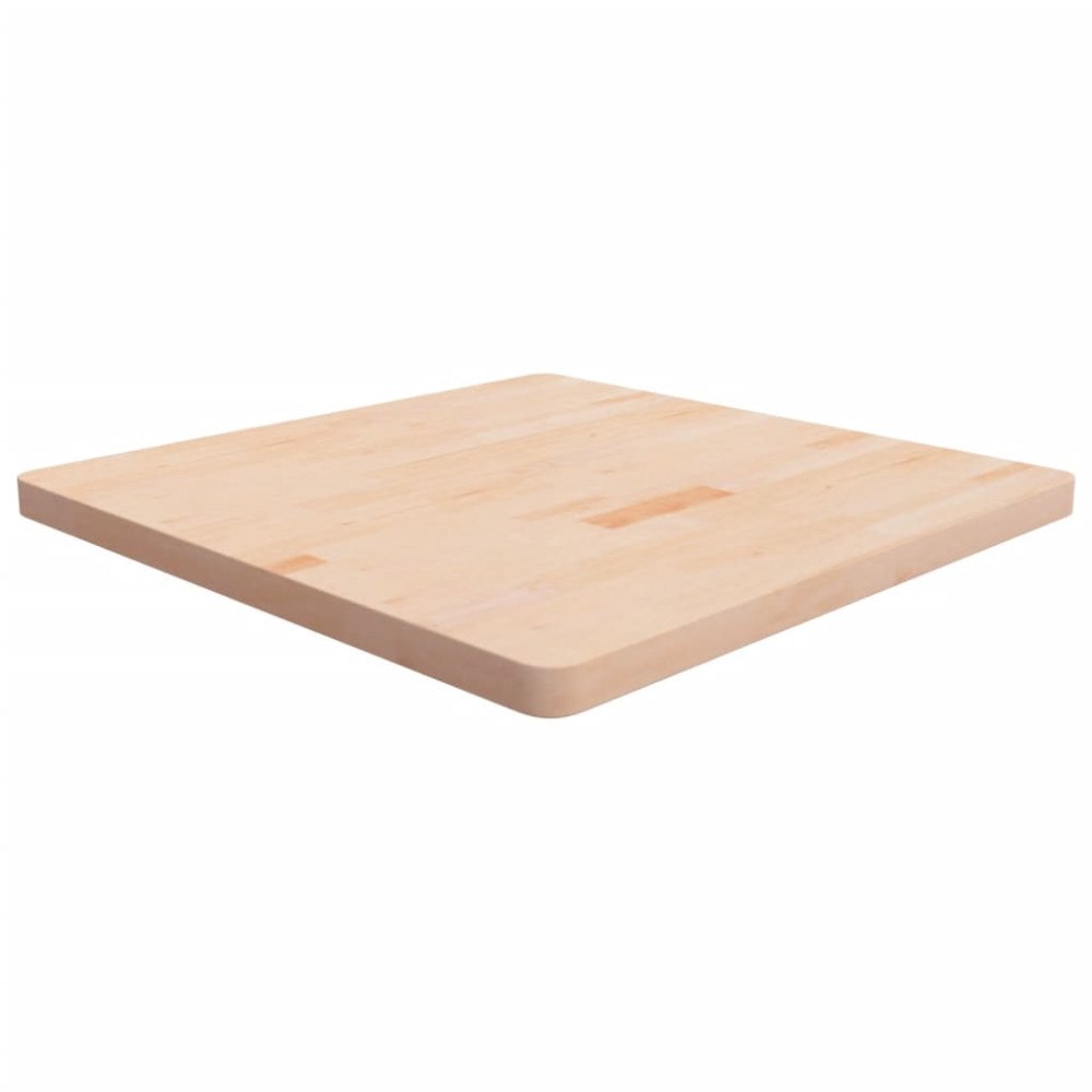 vidaXL Fyrkantig bordsskiva 80x80x4 cm obehandlad massiv ek