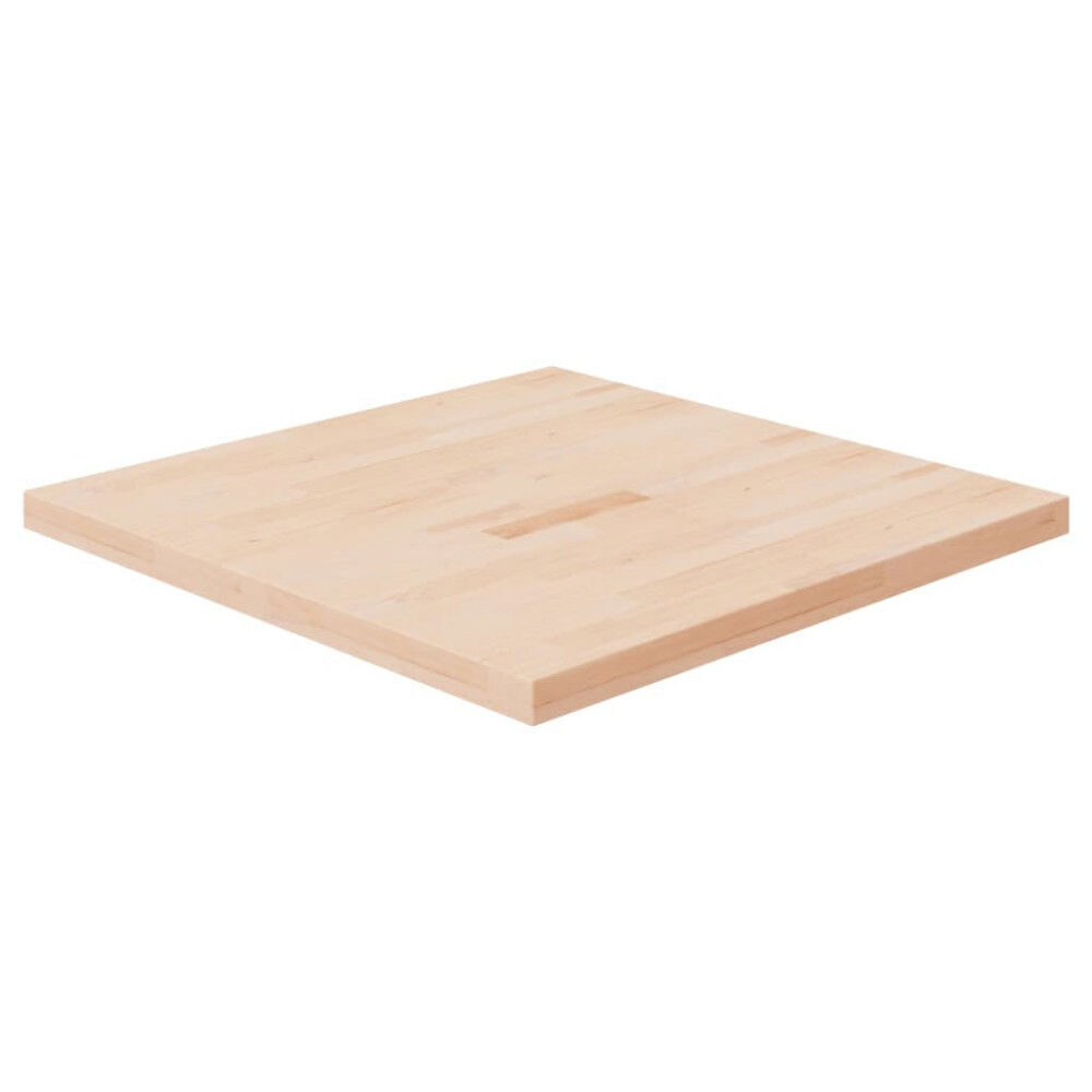 vidaXL Fyrkantig bordsskiva 80x80x4 cm obehandlad massiv ek