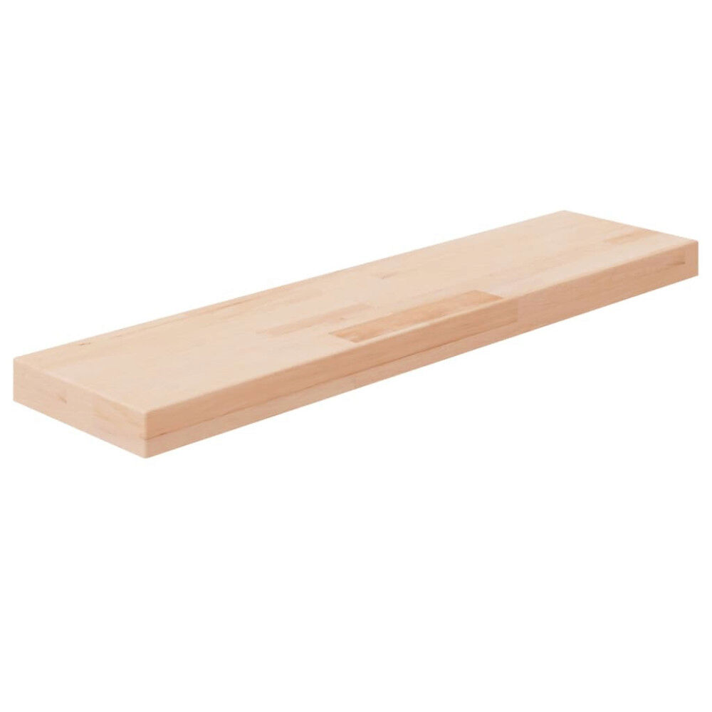 vidaXL Hyllplan 80x20x4 cm obehandlad massiv ek