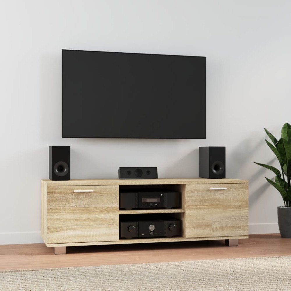 vidaXL Tv-bänk sonama-ek 120x40,5x35 cm konstruerat trä