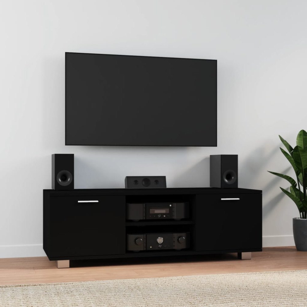vidaXL Tv-bänk svart 120x40,5x35 cm konstruerat trä