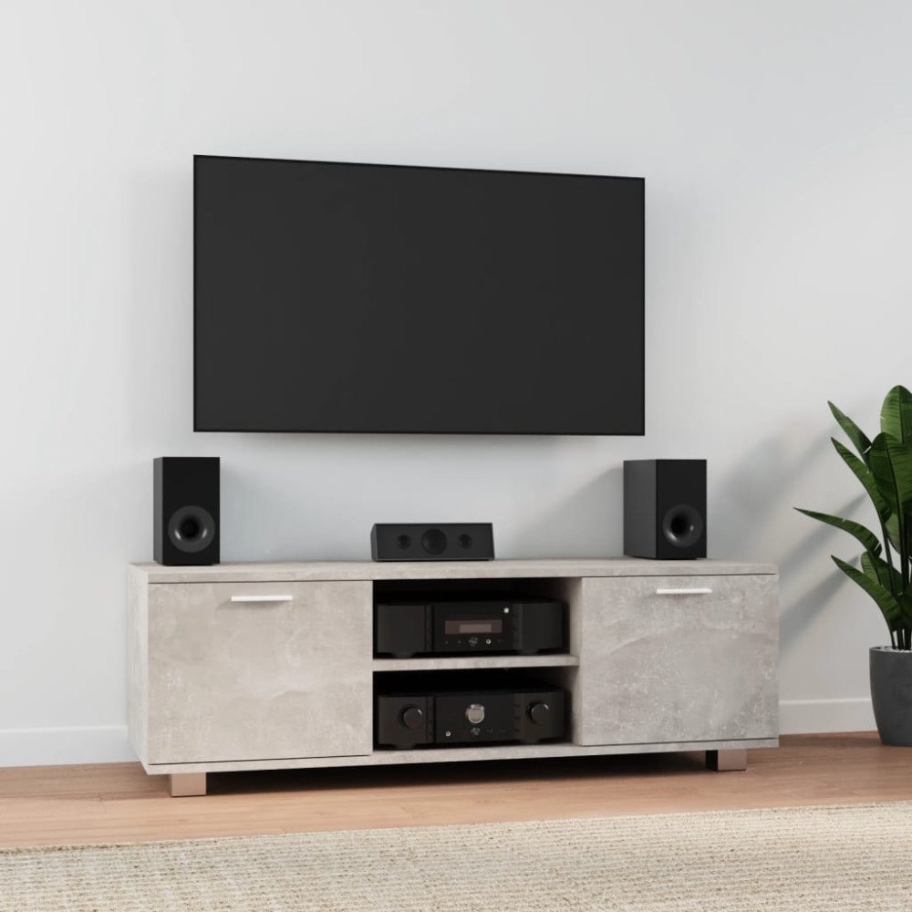 vidaXL Tv-bänk betonggrå 120x40,5x35 cm konstruerat trä