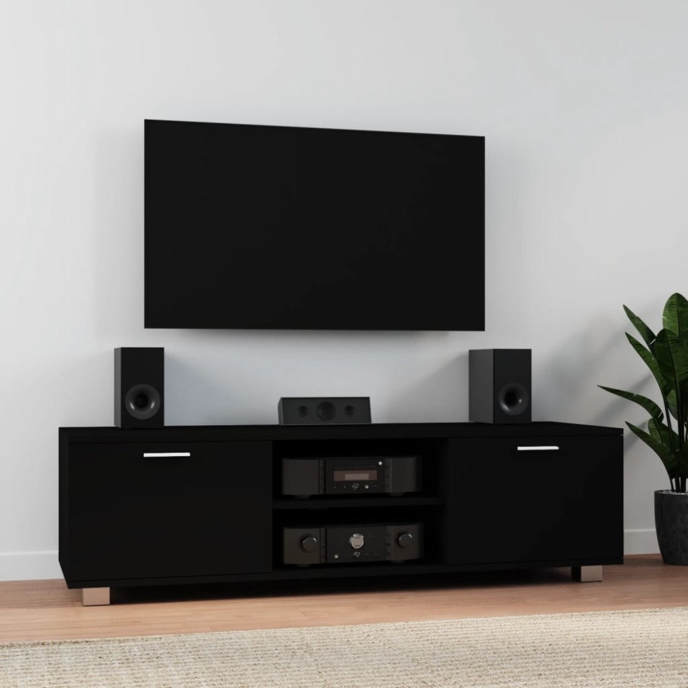 vidaXL Tv-bänk svart 140x40,5x35 cm konstruerat trä
