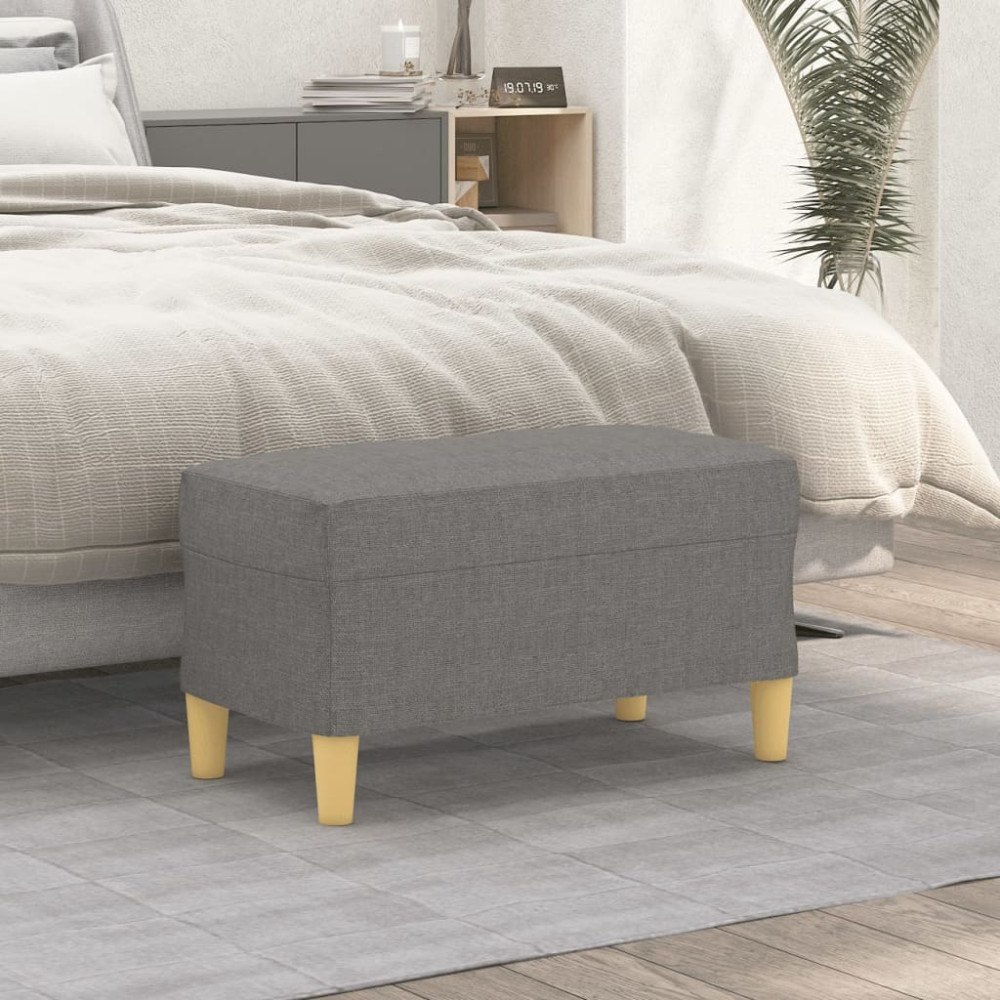 vidaXL Bänk mörkgrå 70x35x41 cm tyg