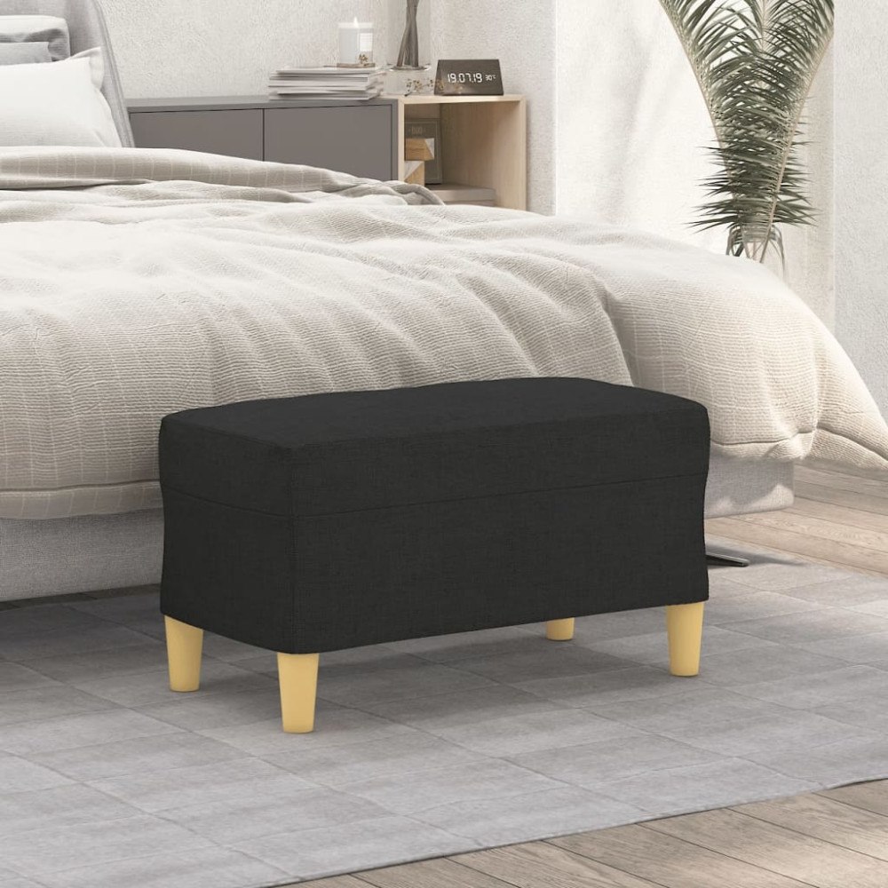 vidaXL Bänk svart 70x35x41 cm tyg