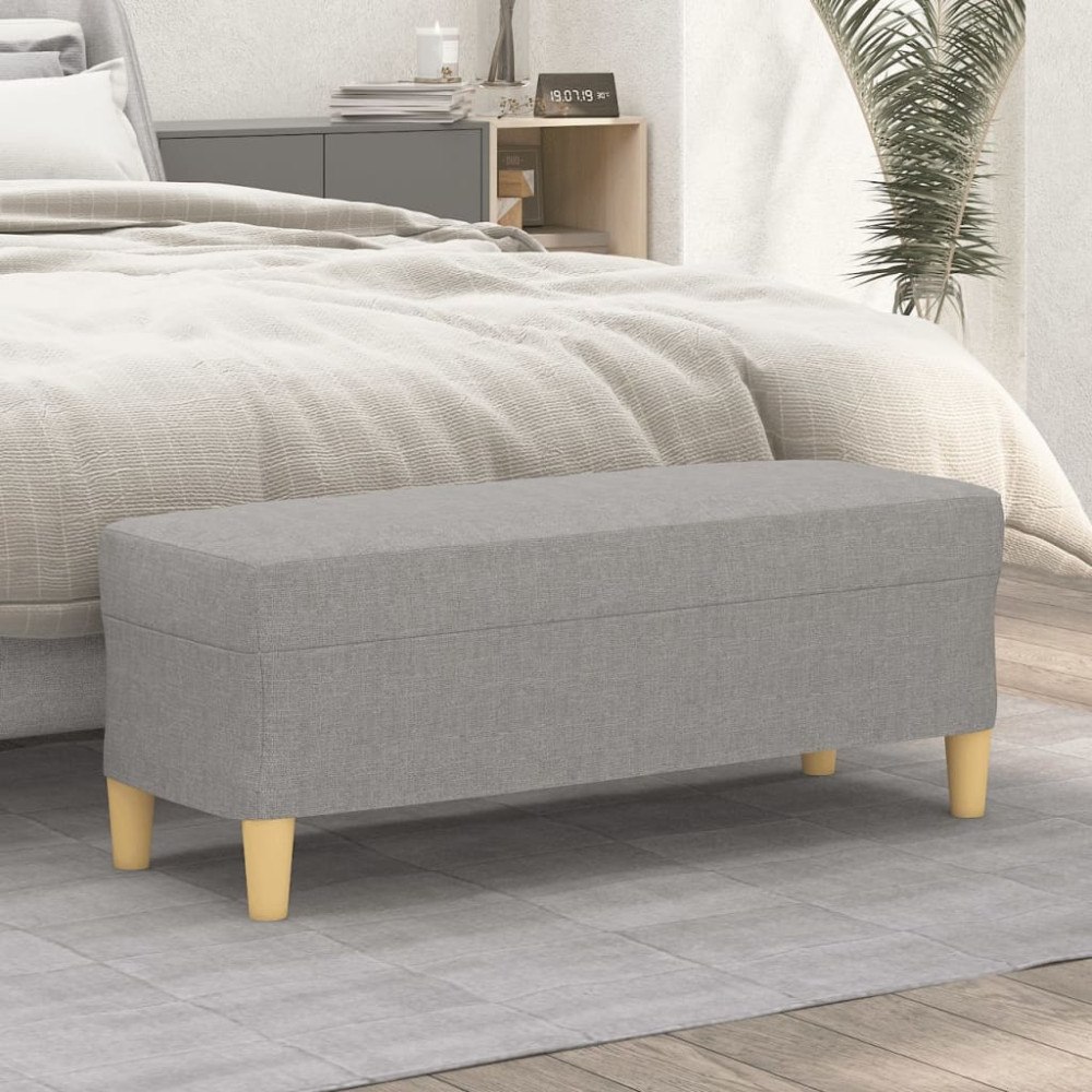 vidaXL Bänk ljusgrå 100x35x41 cm tyg