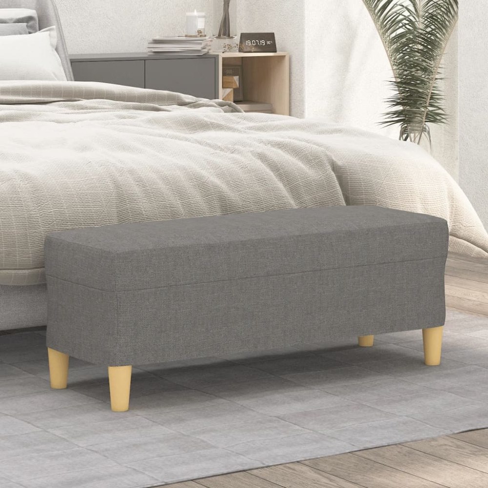 vidaXL Bänk mörkgrå 100x35x41 cm tyg
