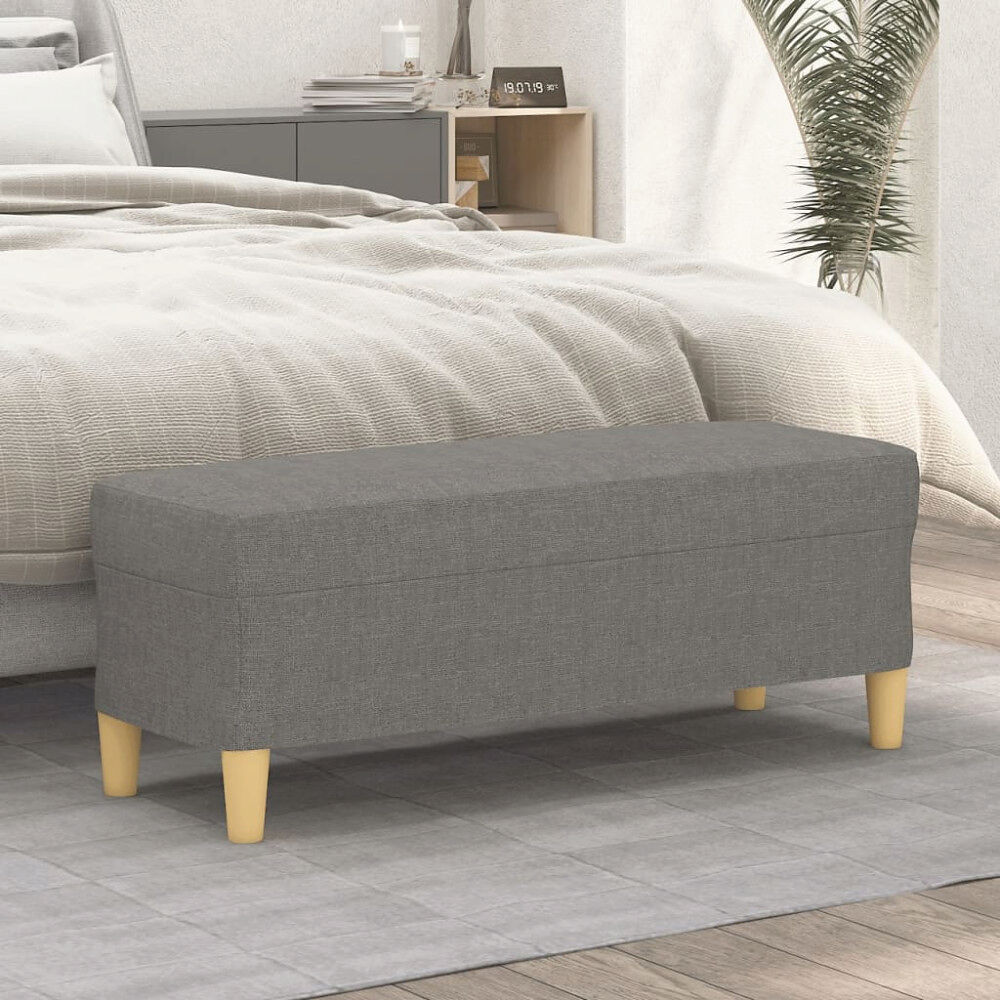 vidaXL Bänk mörkgrå 100x35x41 cm tyg