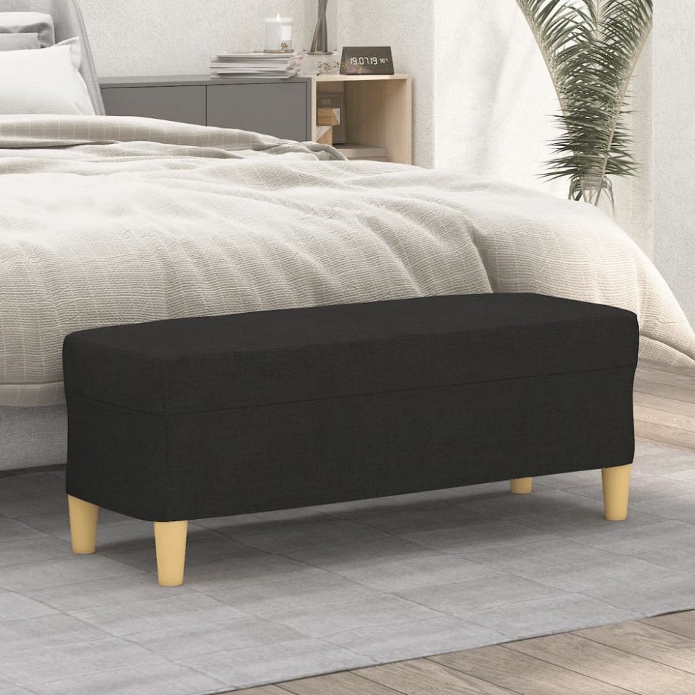 vidaXL Bänk svart 100x35x41 cm tyg