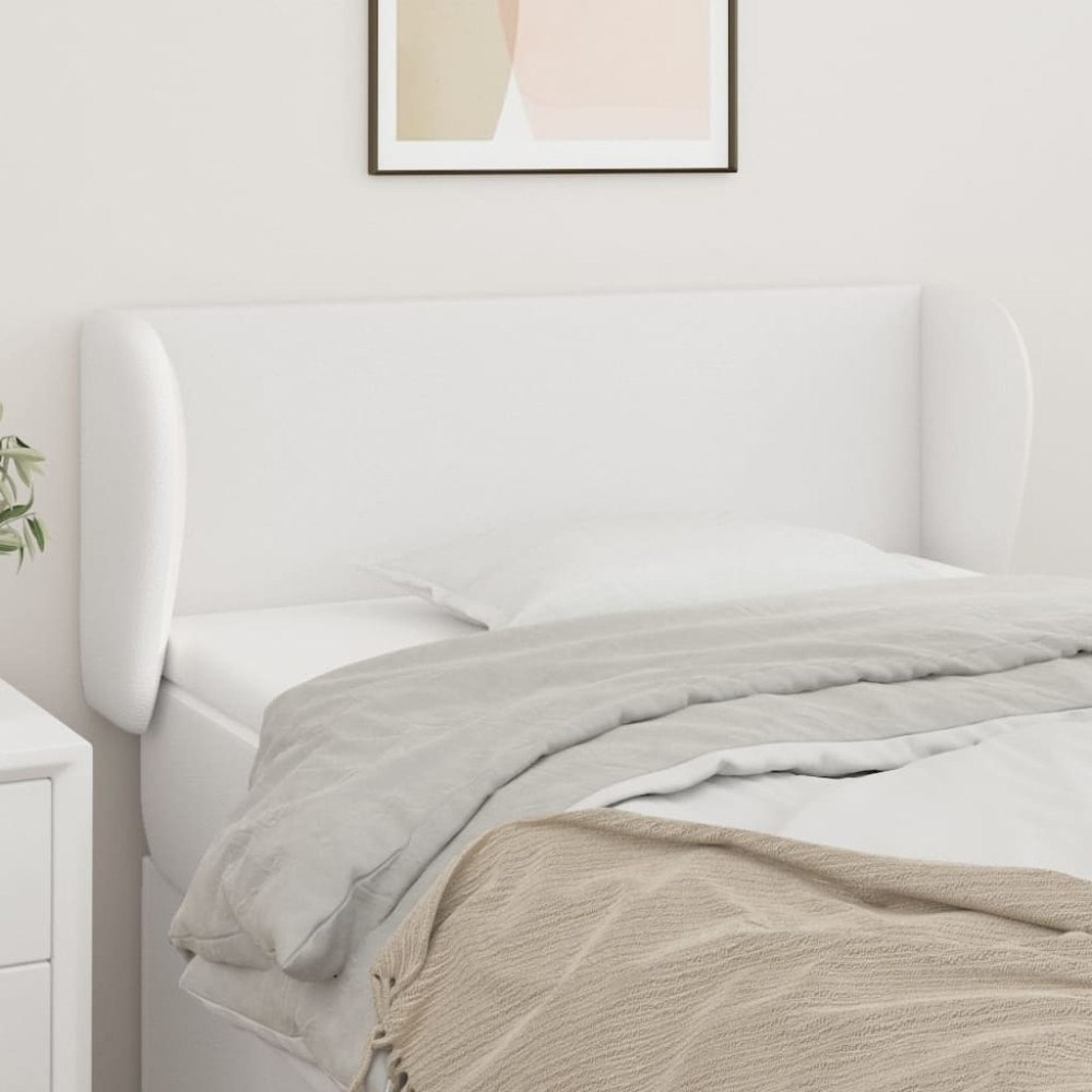 vidaXL Sänggavel med kanter rosa 103x23x78/88 cm konstläder