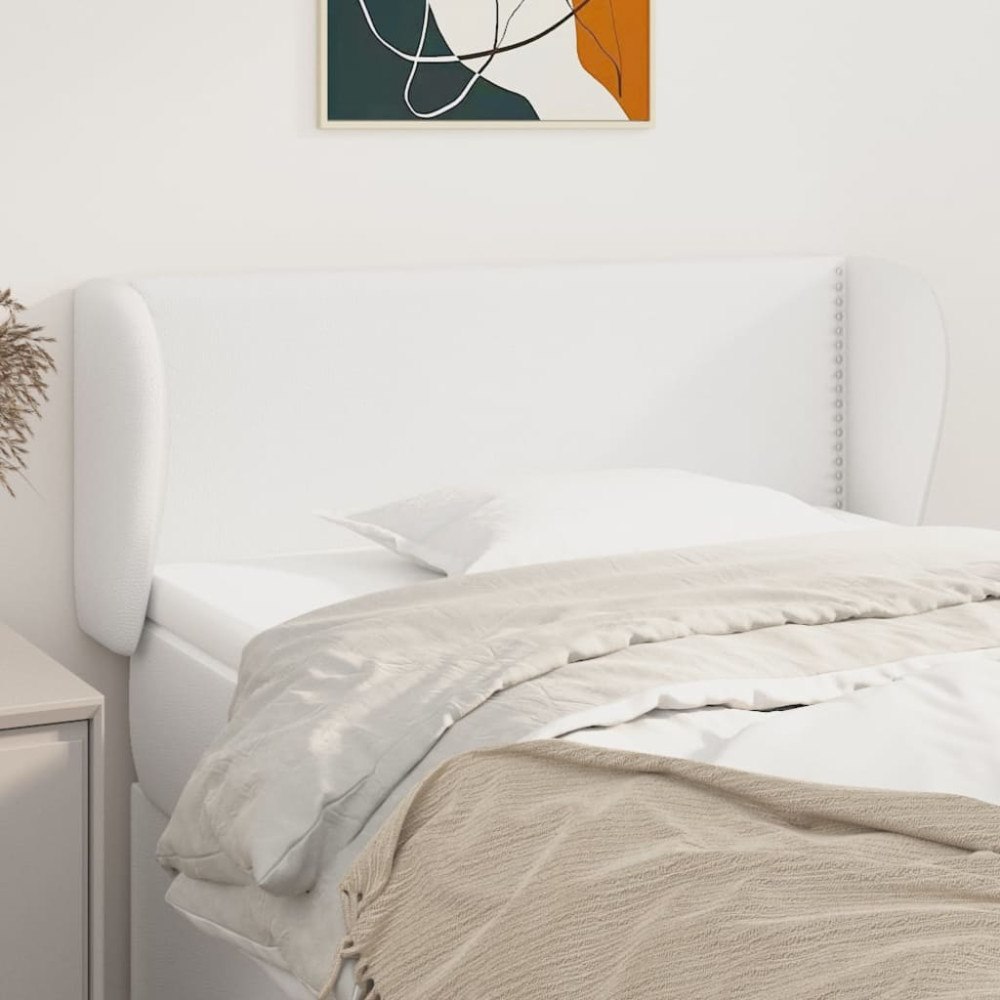 vidaXL Sänggavel med kanter rosa 93x23x78/88 cm konstläder