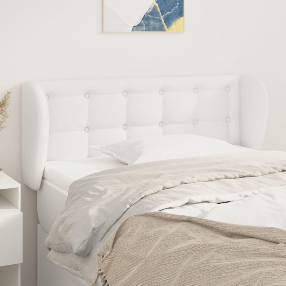 vidaXL Sänggavel med kanter rosa 93x23x78/88 cm konstläder