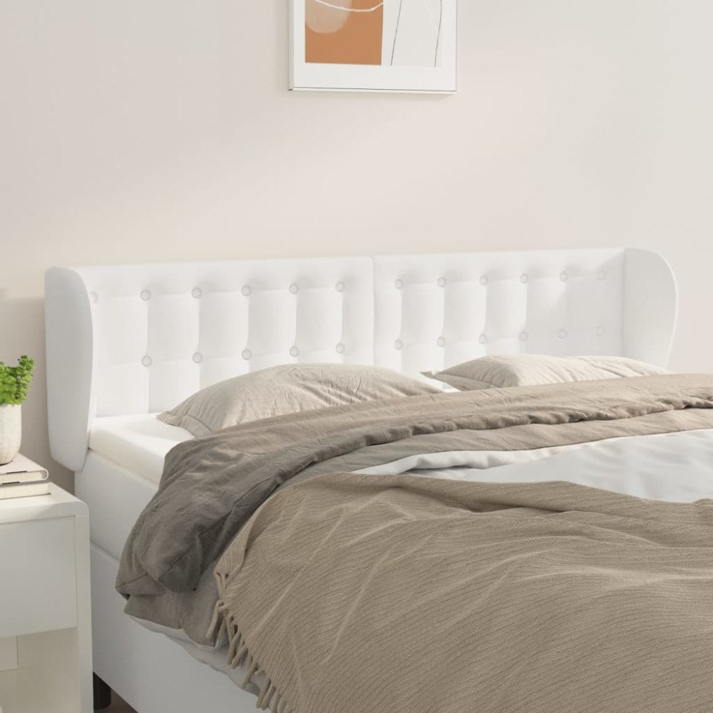 vidaXL Sänggavel med kanter rosa 147x23x78/88 cm konstläder