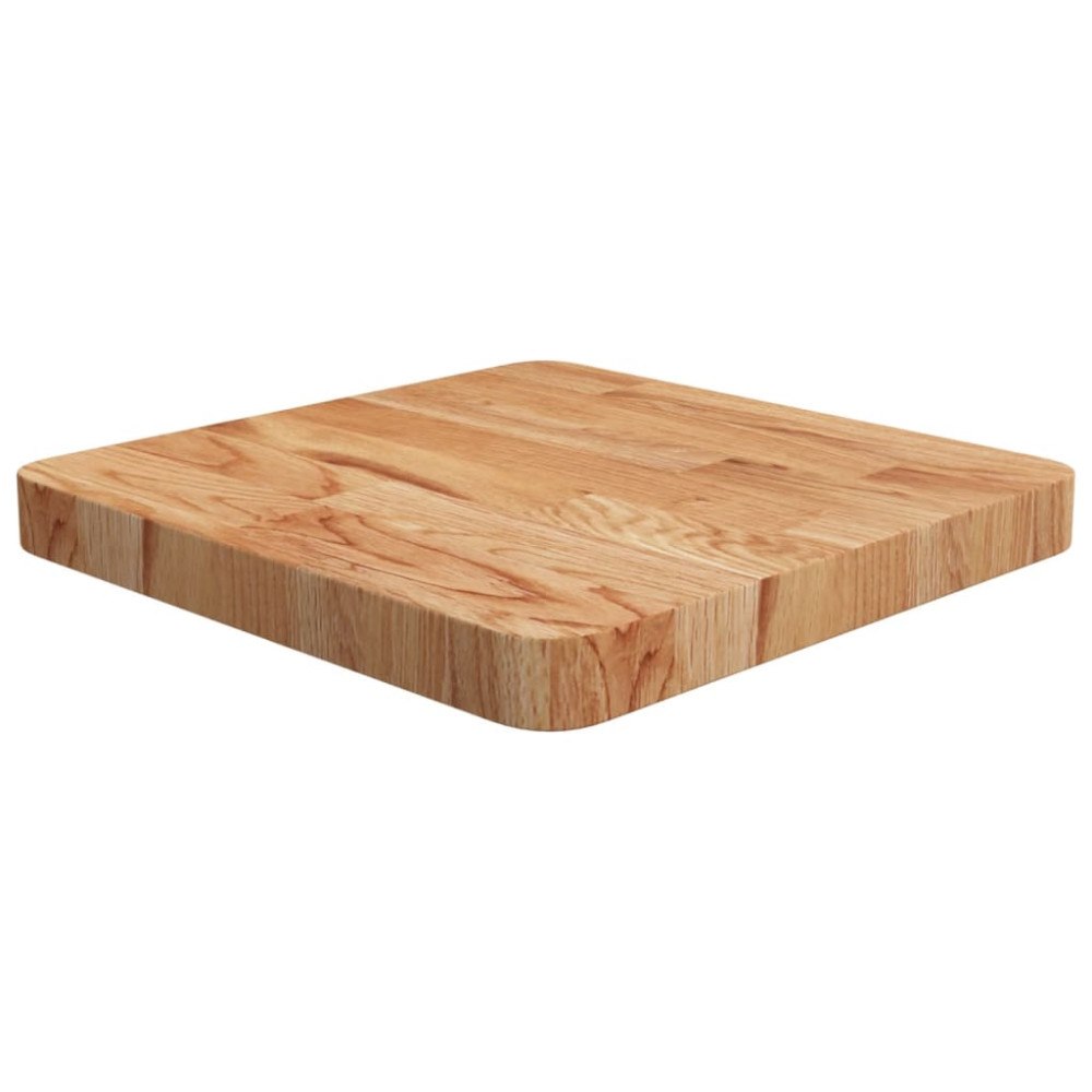 vidaXL Fyrkantig bordsskiva ljusbrun 40 x 40 x 4cm behandlad massiv ek