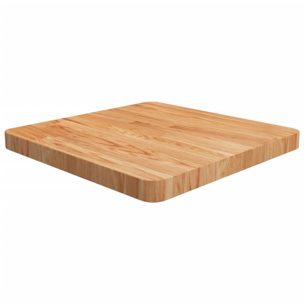 vidaXL Fyrkantig bordsskiva ljusbrun 50 x 50 x 4cm behandlad massiv ek