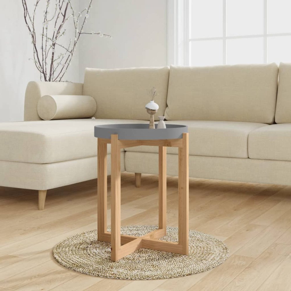 vidaXL Soffbord grå 41x41x48,5cm cm konstruerat trä&massiv furu