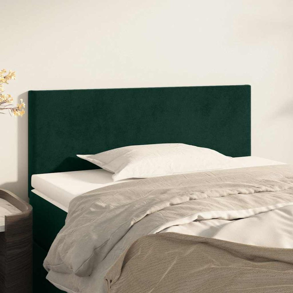 vidaXL Sänggavel mörkgrön 80x5x78/88 cm sammet