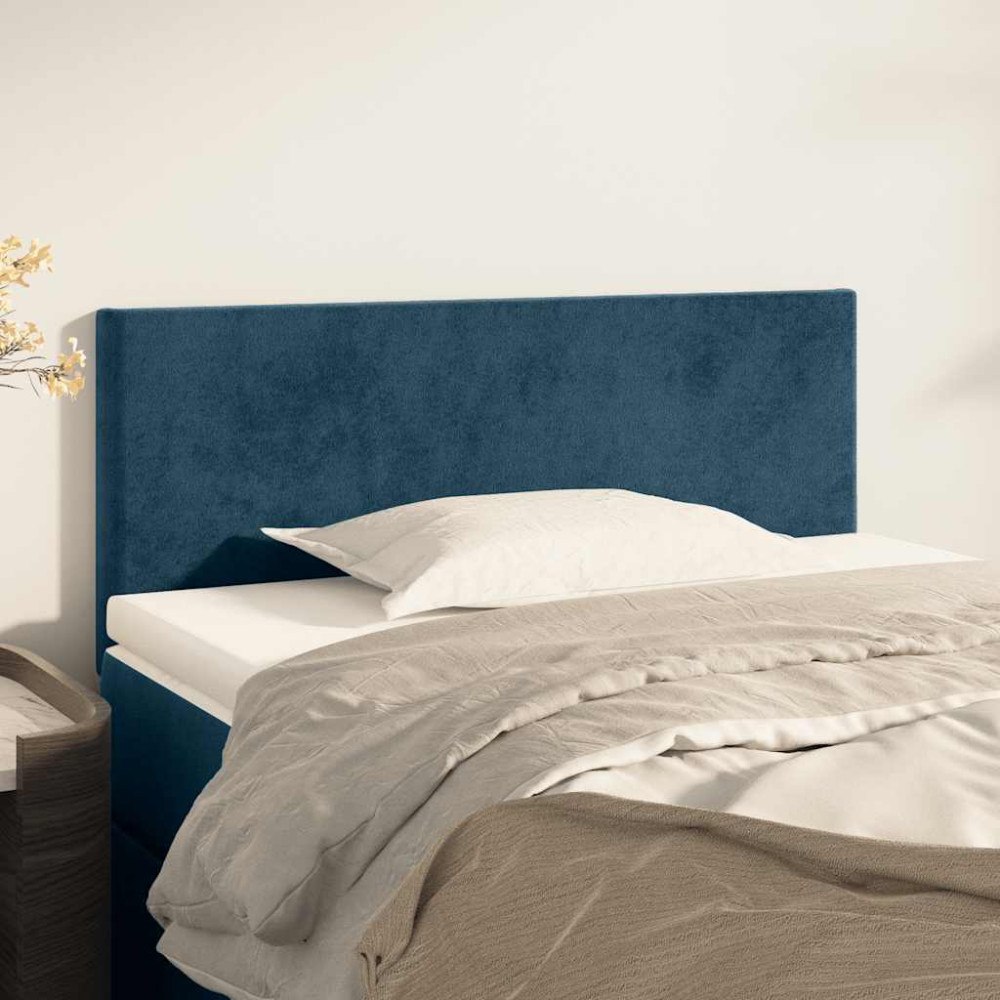 vidaXL Sänggavel mörkblå 80x5x78/88 cm sammet