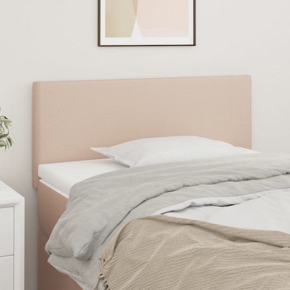 vidaXL Sänggavel cappuccino 90x5x78/88 cm konstläder