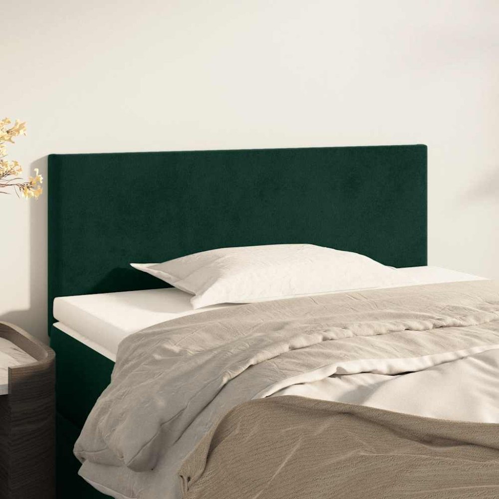 vidaXL Sänggavel grön 100x5x78/88 cm sammet