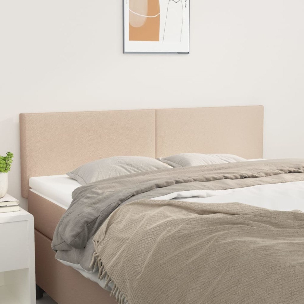 vidaXL Sänggavlar cappuccino 144x5x78/88 cm konstläder