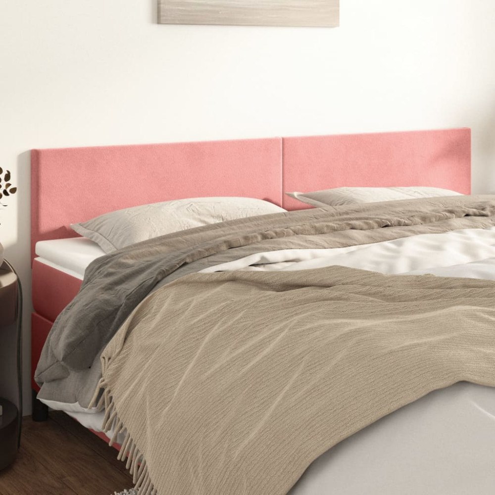 vidaXL Sänggavlar rosa 200x5x78/88 cm sammet