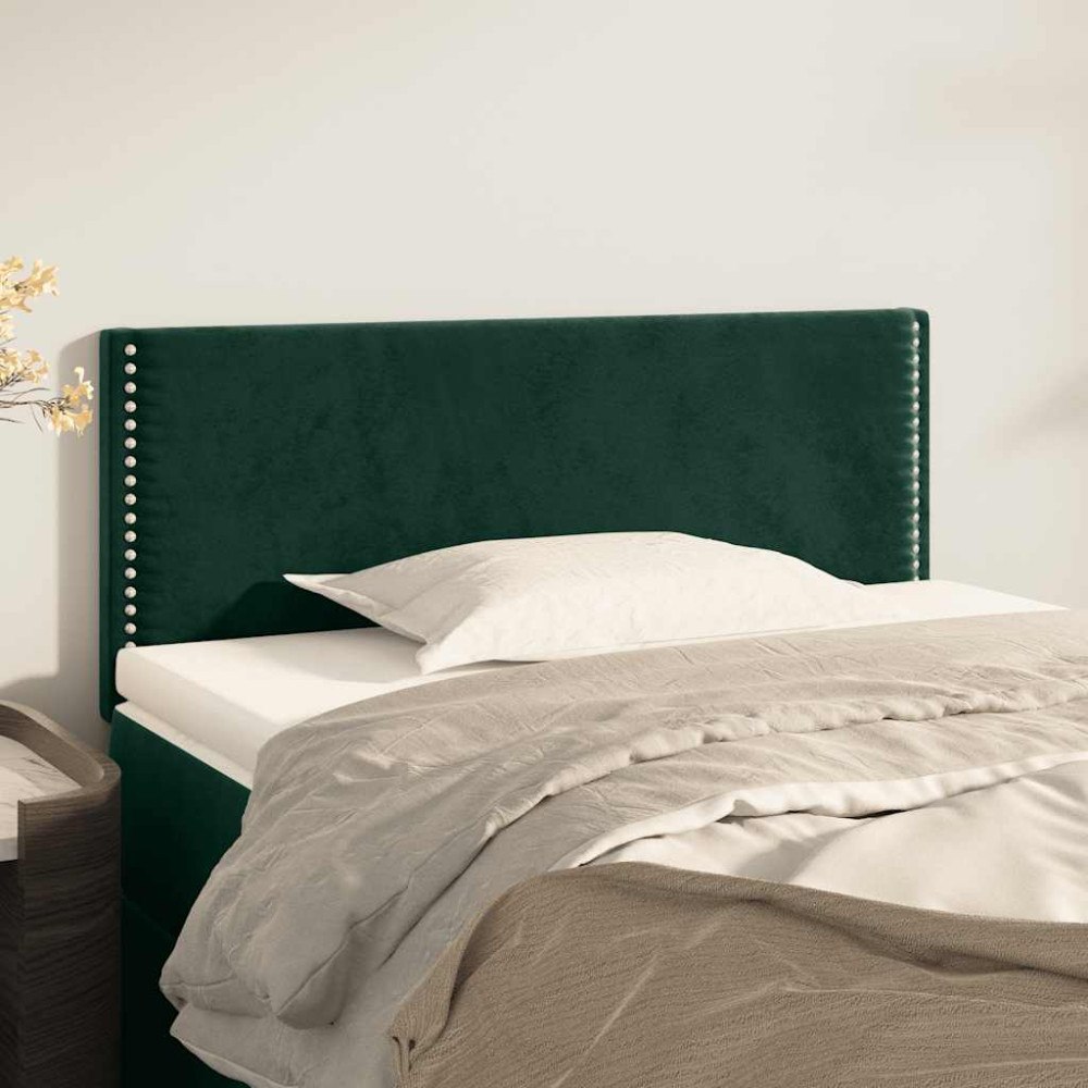 vidaXL Sänggavel mörkgrön 90x5x78/88 cm sammet