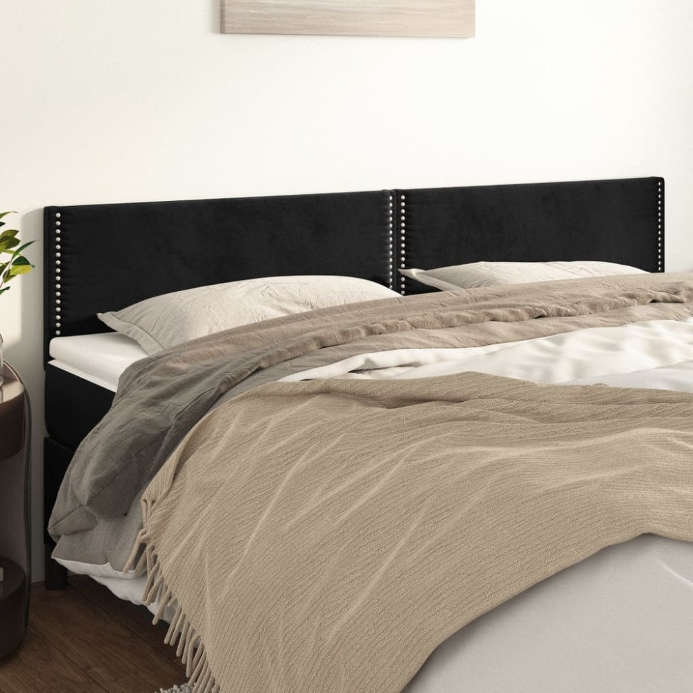 vidaXL Sänggavlar svart 160x5x78/88 cm sammet