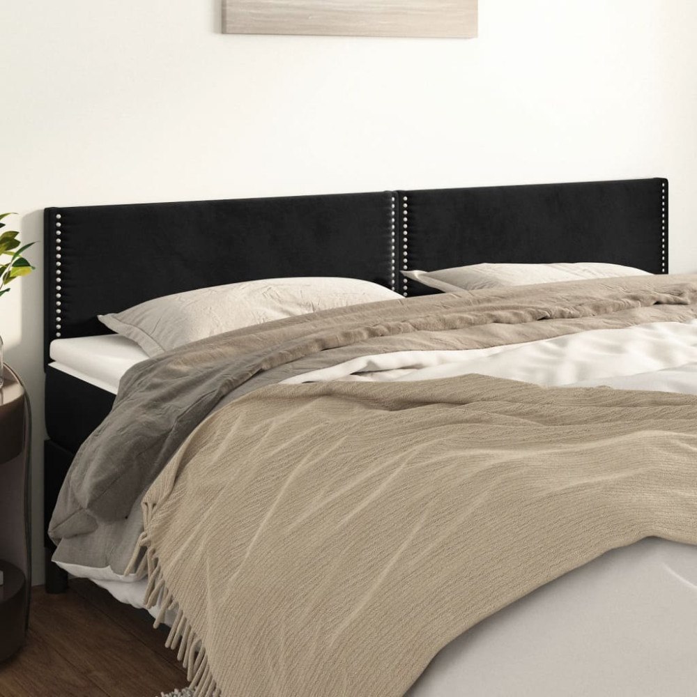 vidaXL Sänggavlar svart 180x5x78/88 cm sammet