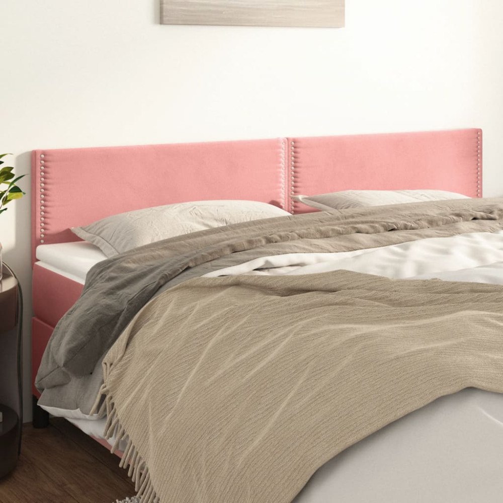 vidaXL Sänggavlar rosa 180x5x78/88 cm sammet