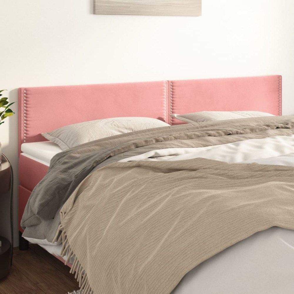 vidaXL Sänggavlar rosa 200x5x78/88 cm sammet