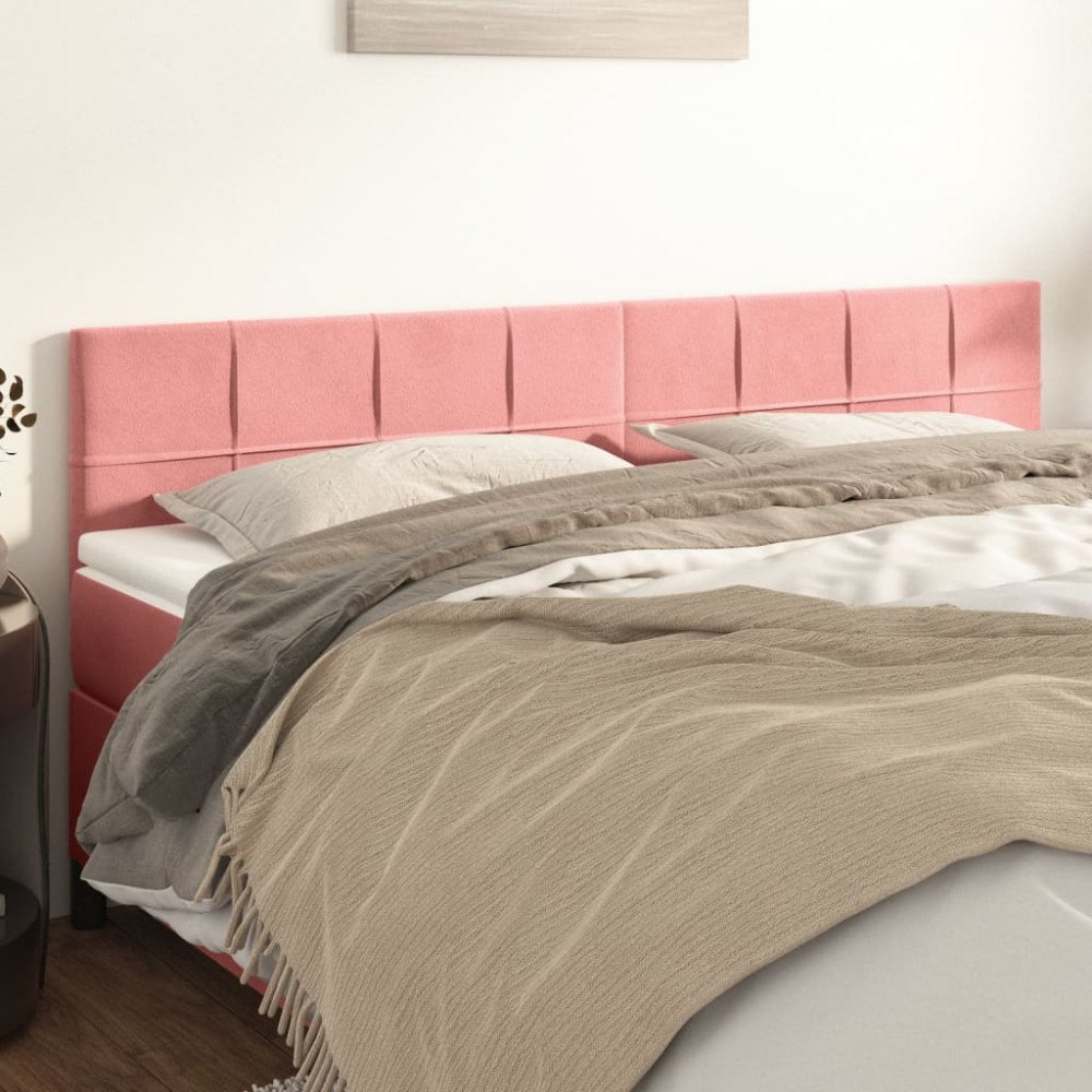 vidaXL Sänggavlar rosa 180x5x78/88 cm sammet