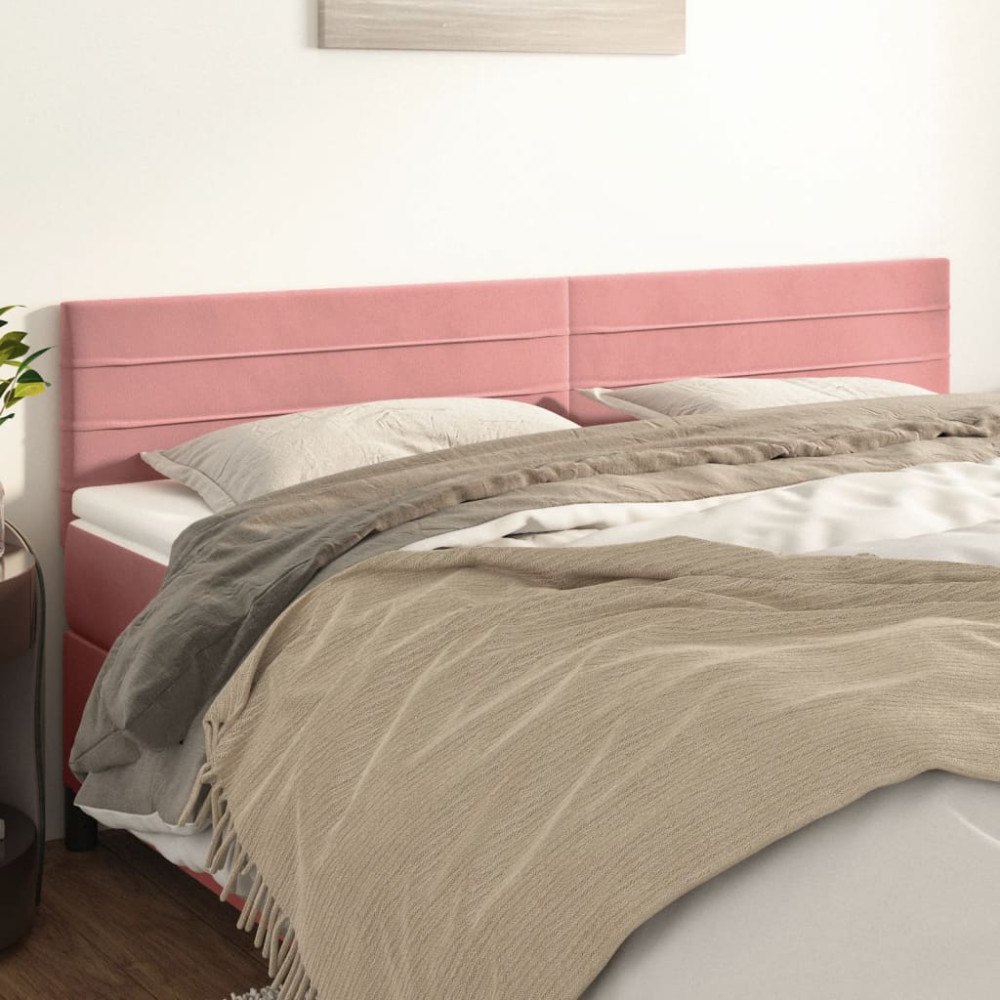 vidaXL Sänggavlar rosa 160x5x78/88 cm sammet