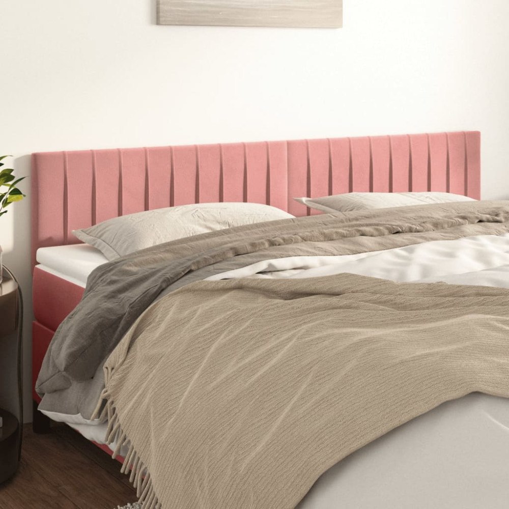 vidaXL Sänggavlar rosa 180x5x78/88 cm sammet