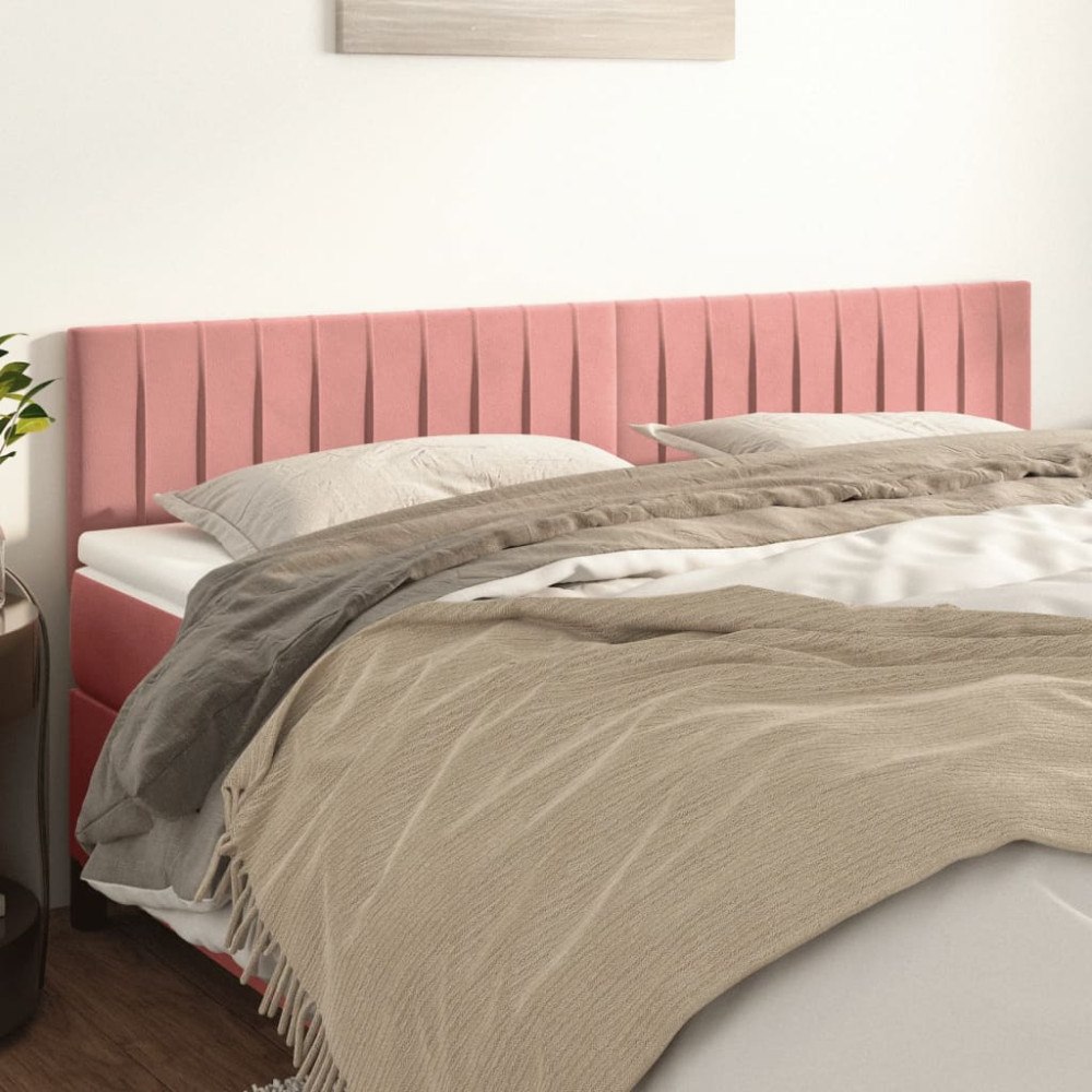vidaXL Sänggavlar rosa 200x5x78/88 cm sammet